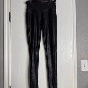 Spanx Black Faux Leather Leggings